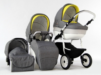 Коляска 3 в 1 Farfello Fortuna F-line — FL4 темно-серый