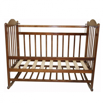 Детская кроватка Мой Малыш 01 (колесо-качалка) — Темный