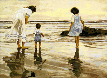 Картина по номерам ТМ Цветной 40х50 на подрамнике, арт. MG — MG006 На берегу