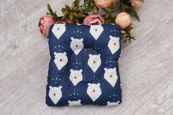 Подушки для малыша Amarobaby для кормления и сна белые медведи — белый/синий