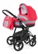 Коляска для новорожденных Esspero Newborn Lux (шасси Chrome) Red Grey