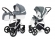 Коляска 2 в 1 Esspero Grand Newborn Lux (шасси White) Nappa Blue Grey