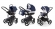 Коляска 3 в 1 Esspero Magic (шасси Black) Navy Grey