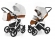 Коляска 2 в 1 Esspero Grand Newborn Lux (шасси White) Orange leatherette