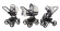 Коляска 3 в 1 Esspero Tour (шасси Black) Grey Carbon