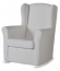 Кресло-качалка Micuna Wing/Nanny White/Grey Leatherette