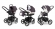 Коляска 3 в 1 Esspero Magic Pro (шасси Graphite) Grey Leves