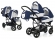 Коляска для двойни 3 в 1 Esspero Duetto (шасси Graphite) Navy Grey