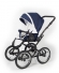 Прогулочная коляска Esspero Classic (шасси Black) Navy Lux