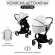 Коляска 2 в 1 Amarobaby Tutum с Auto Brake Экокожа Белый