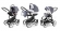 Коляска 3 в 1 Esspero Magic (шасси White) Grey Lux