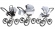 Коляска 3 в 1 Esspero Grand Classic (шасси White) Jeans Grey