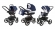 Коляска 3 в 1 Esspero Tour (шасси Black) Navy Grey