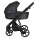 Коляска 2 в 1 Roan Sol Кожа Black Pearl/Black/руч.Тем.коричневый