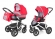 Коляска 2 в 1 Esspero Discovery (шасси White) Red Grey