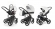 Коляска 3 в 1 Esspero Grand Magic (шасси Black) White leatherette