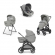Коляска 3 в 1 Inglesina Aptica с подставкой под люльку Stand Up New Satin Grey