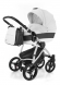 Коляска для новорожденных Esspero Grand Newborn Lux (шасси Grey) White leatherette