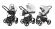 Коляска 3 в 1 Esspero Grand Newborn Lux (шасси Graphite) White leatherette