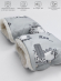 Муфты-варежки на ручку коляски AMAROBABY Snowy Travel Динозавры, серый