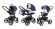 Коляска 3 в 1 Esspero Tour (шасси Graphite) Navy Lux