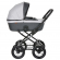 Коляска для новорожденных Pituso Leticia Classic/12d Uzor White/Black+Кожа New Grey