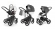 Коляска 3 в 1 Esspero Grand Magic (шасси Black) Grafite leatherette