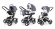 Коляска 3 в 1 Esspero Newborn Lux (шасси White) Grey Lux