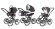 Коляска 3 в 1 Esspero Classic (шасси Graphite) Grey Leves