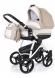 Коляска для новорожденных Esspero Newborn Lux (шасси White) Khakki Lux