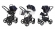 Коляска 3 в 1 Esspero Grand Newborn Lux (шасси Graphite) Royal Deep Ocean
