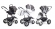 Коляска 3 в 1 Esspero Grand Discovery (шасси Graphite White) Royal Light Grey