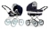 Коляска 2 в 1 Emmaljunga Mondial De Luxe (шасси Classic Chrome) Navy