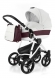 Коляска для новорожденных Esspero Grand Newborn Lux (шасси White) Maroon leatherette