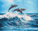 Картина по номерам ТМ Цветной 40х50 на подрамнике, арт. GX GX26749 Дельфины над волной