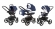 Коляска 3 в 1 Esspero Tour (шасси Black) Navy Lux