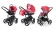 Коляска 3 в 1 Esspero Magic (шасси Black) Red Grey