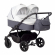 Коляска для двойни Indigo CHARLOTTE Sity DUO  т.серый+св.серый