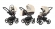 Коляска 3 в 1 Esspero Grand Tour (шасси Graphite) Cream leatherette