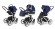 Коляска 3 в 1 Esspero Magic Pro Alu (шасси White) Navy
