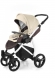 Прогулочная коляска Esspero Grand Newborn Lux (шасси White) Cream leatherette