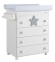 Детский пеленальный комод Micuna Baby Star B-970 White/Grey  Матрасик: Stars Grey