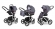 Коляска 3 в 1 Esspero Magic Pro (шасси White) Dark Grey