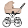 Коляска 2 в 1 Roan Bass Next Classic, d14 Champagne Mood/Chrome/руч.Тем.коричневый