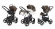 Коляска 3 в 1 Esspero Grand Newborn Lux (шасси Graphite) Royal Brown
