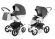 Коляска 2 в 1 Esspero Grand Tour (шасси White) Grafite leatherette
