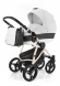 Коляска для новорожденных Esspero Grand Newborn Lux (шасси Beige) White leatherette