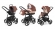 Коляска 3 в 1 Esspero Newborn Lux (шасси Black) Brown Beige