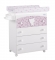 Пеленальный комод Micuna Vintage B-970 white-lilac/pink bears
