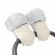 Муфта-рукавички для коляски Esspero Double White Leatherette (Натуральная шерсть) Beige